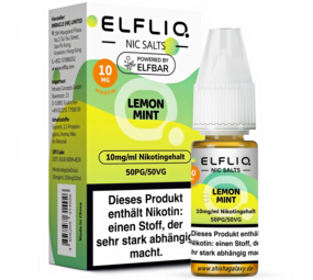 Elfliq Lemon Mint - E-Liquid - Nikotin 10 mg/ml Elfliq Lemon Mint - E-Liquid - Nikotin 10 mg/ml