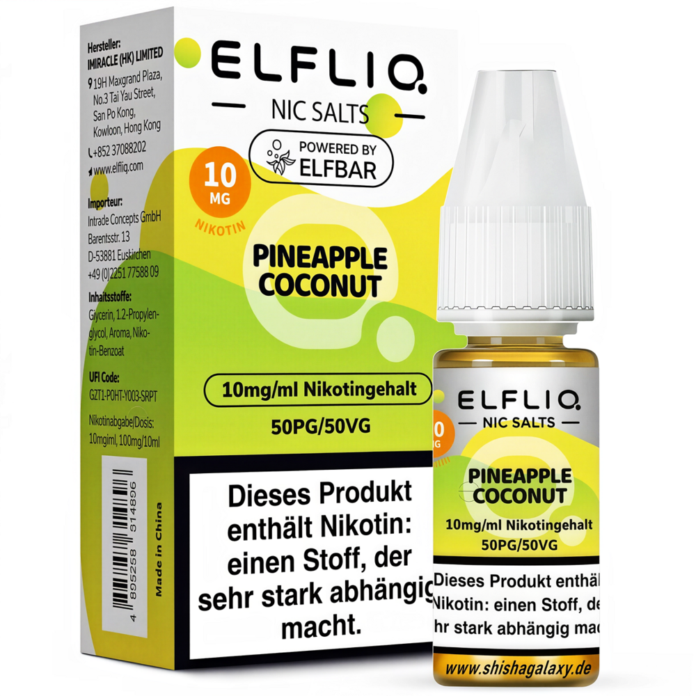 Elfliq ELFLIQ / Elfbar - Pineapple Coconut - E-Liquid - Nikotin 10 mg/ml