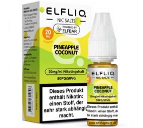 Elfliq Pineapple Coconut - E-Liquid - Nikotin 20 mg/ml Elfliq Pineapple Coconut - E-Liquid - Nikotin 20 mg/ml