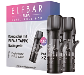 Elfbar ELFA & Tappo - Leer-Pods - 2er Pack - 1,1 Ohm