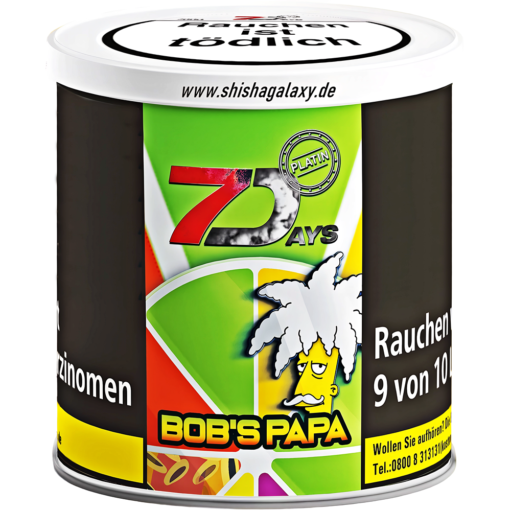 7 Days Platin 7 Days Platin - Bob´s Papa (200g) - Shisha Tabak