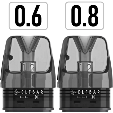 Elfbar Elfbar ELFX - Pod Kit - Akku 1000 mAh - Silver - E-Zigarette + 2x Leer-Pods (0,6 & 0,8 Ohm) Elfbar Elfbar ELFX - Pod Kit - Akku 1000 mAh - Silver - E-Zigarette + 2x Leer-Pods (0,6 & 0,8 Ohm)