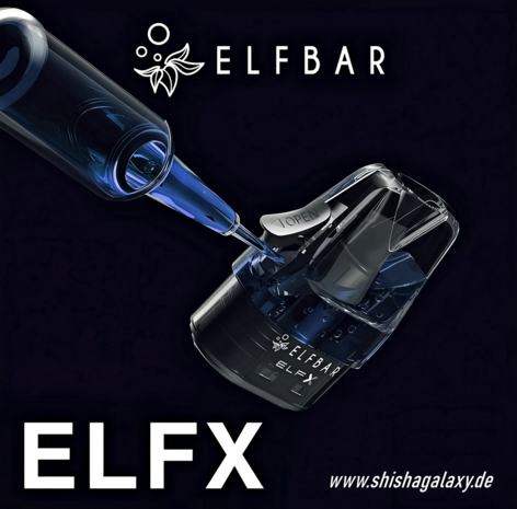 Elfbar Elfbar ELFX - Pod Kit - Akku 1000 mAh - Silver - E-Zigarette + 2x Leer-Pods (0,6 & 0,8 Ohm) Elfbar Elfbar ELFX - Pod Kit - Akku 1000 mAh - Silver - E-Zigarette + 2x Leer-Pods (0,6 & 0,8 Ohm)
