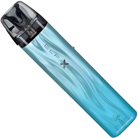 Elfbar Elfbar ELFX - Pod Kit - Akku 1000 mAh - Silver Blue - E-Zigarette + 2x Leer-Pods (0,6 & 0,8 Ohm) Elfbar Elfbar ELFX - Pod Kit - Akku 1000 mAh - Silver Blue - E-Zigarette + 2x Leer-Pods (0,6 & 0,8 Ohm)