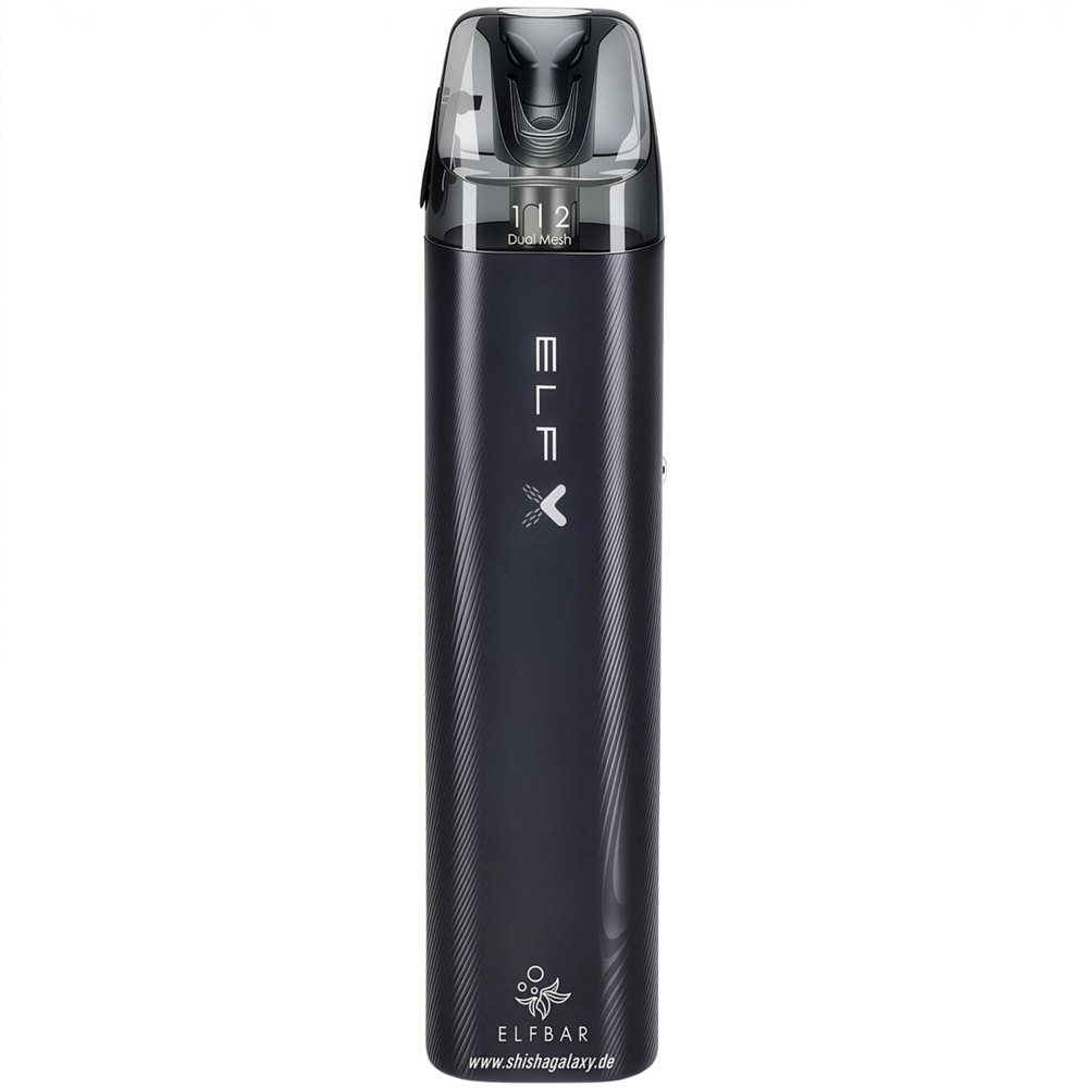 Elfbar Elfbar ELFX - Pod Kit - Akku 1000 mAh - Black - E-Zigarette + 2x Leer-Pods (0,6 & 0,8 Ohm) Elfbar Elfbar ELFX - Pod Kit - Akku 1000 mAh - Black - E-Zigarette + 2x Leer-Pods (0,6 & 0,8 Ohm)