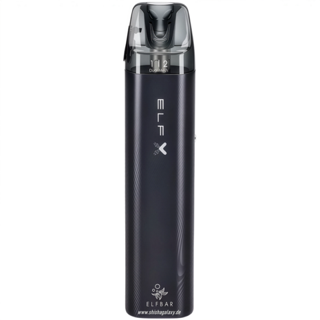 Elfbar Elfbar ELFX - Pod Kit - Akku 1000 mAh - Black - E-Zigarette + 2x Leer-Pods (0,6 & 0,8 Ohm) Elfbar Elfbar ELFX - Pod Kit - Akku 1000 mAh - Black - E-Zigarette + 2x Leer-Pods (0,6 & 0,8 Ohm)