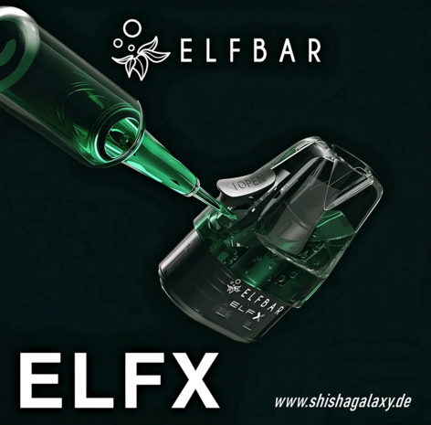 Elfbar Elfbar ELFX - Pod Kit - Akku 1000 mAh - Black - E-Zigarette + 2x Leer-Pods (0,6 & 0,8 Ohm) Elfbar Elfbar ELFX - Pod Kit - Akku 1000 mAh - Black - E-Zigarette + 2x Leer-Pods (0,6 & 0,8 Ohm)