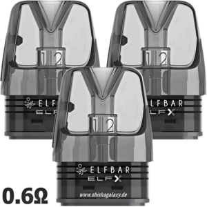 Elf Bar ELFX - Leer-Pods - 0,6 Ohm - 3er Pack Elf Bar ELFX - Leer-Pods - 0,6 Ohm - 3er Pack
