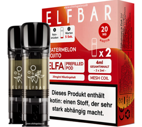 Elfbar ELFA - Watermelon Mojito - Liquid Pod - Nikotin 20 mg - 2er Pack Elfbar ELFA - Watermelon Mojito - Liquid Pod - Nikotin 20 mg - 2er Pack