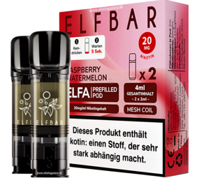 Elfbar ELFA - Raspberry Watermelon - Liquid Pod - Nikotin 20 mg - 2er Pack Elfbar ELFA - Raspberry Watermelon - Liquid Pod - Nikotin 20 mg - 2er Pack