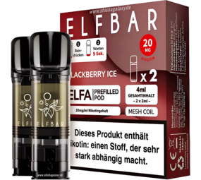 Elfbar ELFA - Blackberry Ice - Liquid Pod - Nikotin 20 mg - 2er Pack Elfbar ELFA - Blackberry Ice - Liquid Pod - Nikotin 20 mg - 2er Pack