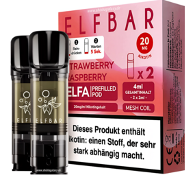 Elfbar ELFA - Strawberry Raspberry - Liquid Pod - Nikotin 20 mg - 2er Pack