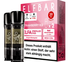 Elfbar ELFA - Strawberry Ice - Liquid Pod - Nikotin 20 mg - 2er Pack Elfbar ELFA - Strawberry Ice - Liquid Pod - Nikotin 20 mg - 2er Pack