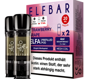 Elfbar ELFA - Strawberry Grape - Liquid Pod - Nikotin 20 mg - 2er Pack Elfbar ELFA - Strawberry Grape - Liquid Pod - Nikotin 20 mg - 2er Pack