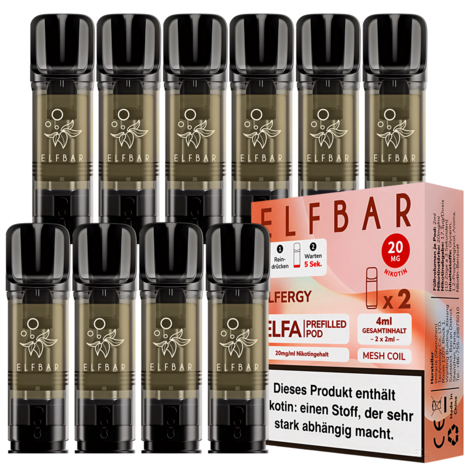 Elfbar Elfbar - ELFA - Elfergy - Liquid Pod - 2 ml - Nikotin 20 mg - 10er Pack (5x2er Pack)