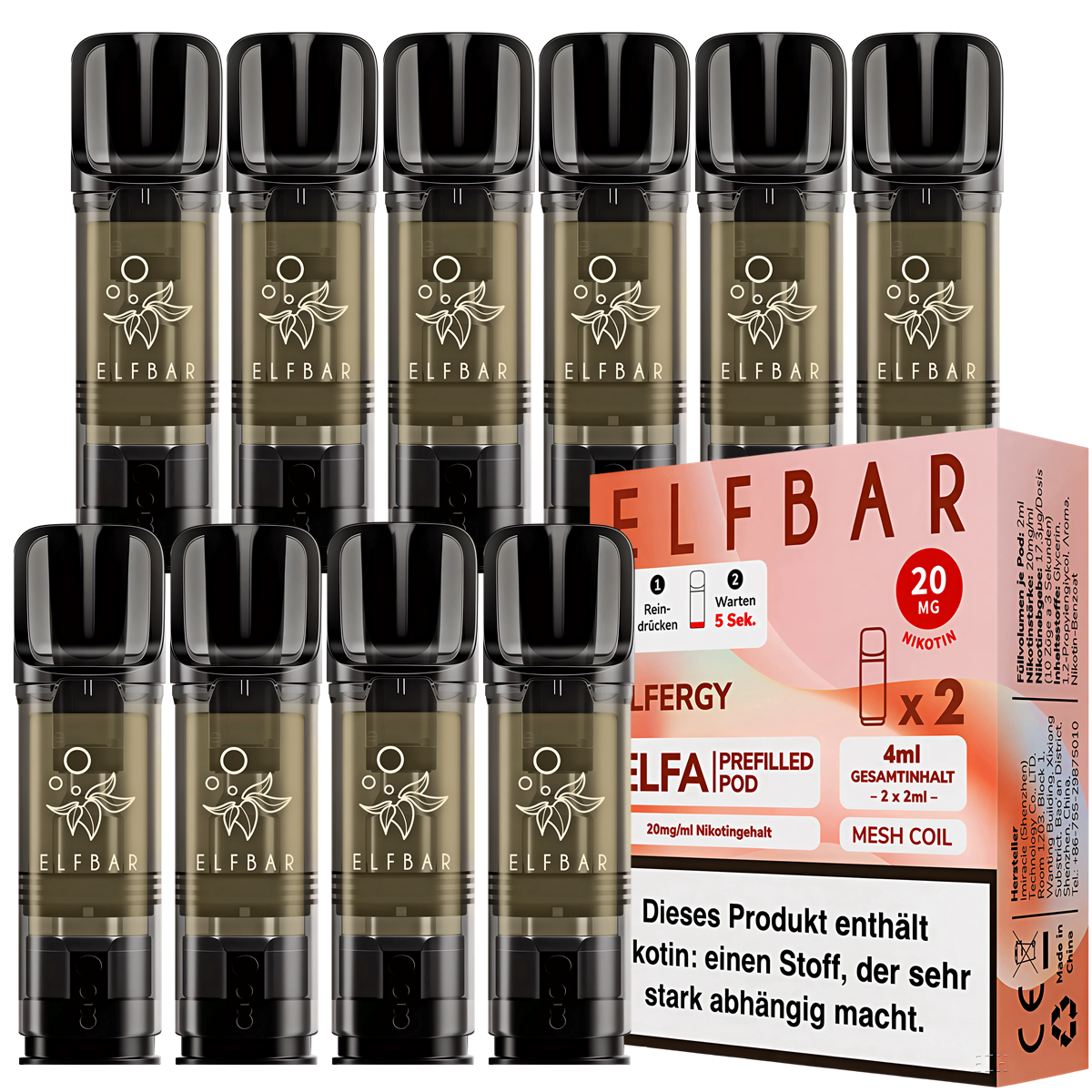 elfbar polen preis ELFA Pods Elfergy 20mg | 10er Pack günstig kaufen Pod-Kit elfbar vape Geschmack:Blue Razz Lemonade Nikotinfrei Elfbar Gutschein & Rabattcode