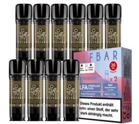 Elfbar ELFA - Mix Berries - Liquid Pod - Nikotin 20 mg - 10er Pack (5x2er Pack) Elfbar ELFA - Mix Berries - Liquid Pod - Nikotin 20 mg - 10er Pack (5x2er Pack)