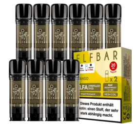 Elfbar ELFA - Mango - Liquid Pod - Nikotin 20 mg - 10er Pack (5x2er Pack) Elfbar ELFA - Mango - Liquid Pod - Nikotin 20 mg - 10er Pack (5x2er Pack)