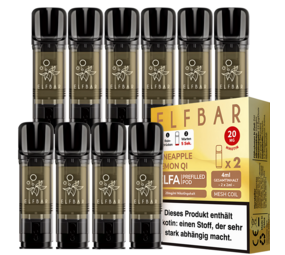 elfbar pineapple lemon qi geschmack Elfbar ELFA Pods Pineapple Lemon Qi 20mg | 10er Pack günstig kaufen