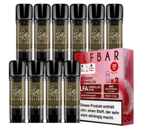 Elfbar ELFA - Raspberry Watermelon - Liquid Pod - Nikotin 20 mg - 10er Pack (5x2er Pack) Elfbar ELFA - Raspberry Watermelon - Liquid Pod - Nikotin 20 mg - 10er Pack (5x2er Pack)