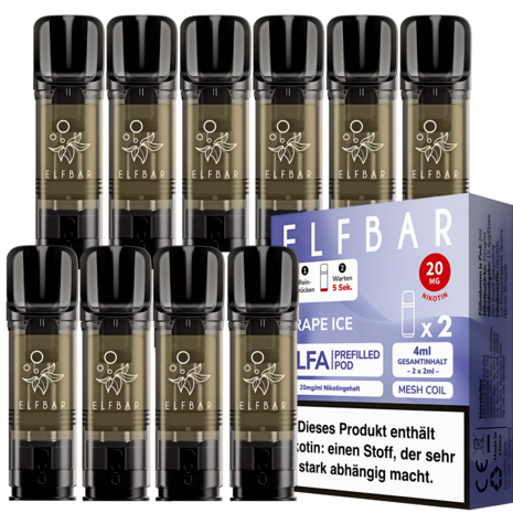 elfbar in frankreich kaufen Elfbar ELFA Pods Grape Ice 20mg | 10er Pack günstig kaufen