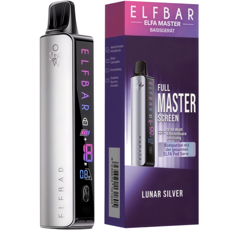Elfbar Elfbar ELFA Master - Basisgerät - Akku 850 mAh - Lunar Silver - E-Zigarette