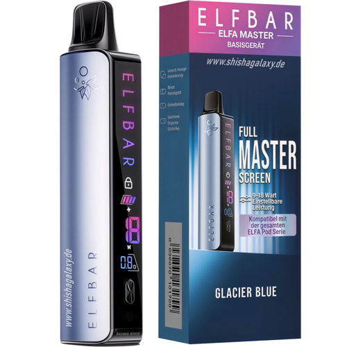 Elfbar Elfbar ELFA Master - Basisgerät - Akku 850 mAh - Glacier Blue - E-Zigarette Elfbar Elfbar ELFA Master - Basisgerät - Akku 850 mAh - Glacier Blue - E-Zigarette