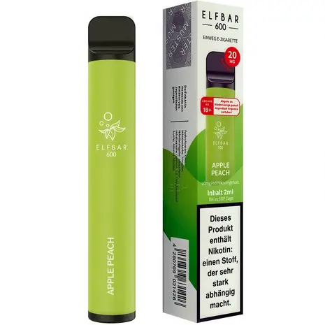 Elfbar Elfbar 600 - Apple Peach - 600 Züge / Nikotin 20 mg - Einweg E-Zigarette