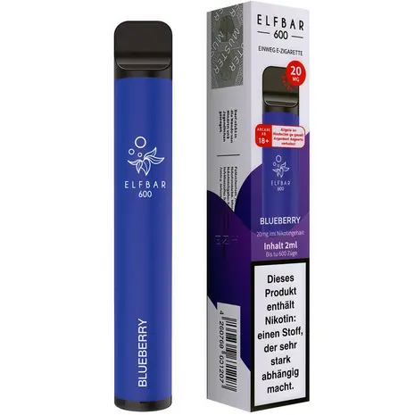 Elfbar Elfbar 600 - Blueberry - 600 Züge / Nikotin 20 mg - Einweg E-Zigarette