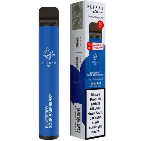 Elfbar Elfbar 600 - Blueberry Sour Raspberry - 600 Züge / Nikotin 20 mg - Einweg E-Zigarette Elfbar Elfbar 600 - Blueberry Sour Raspberry - 600 Züge / Nikotin 20 mg - Einweg E-Zigarette
