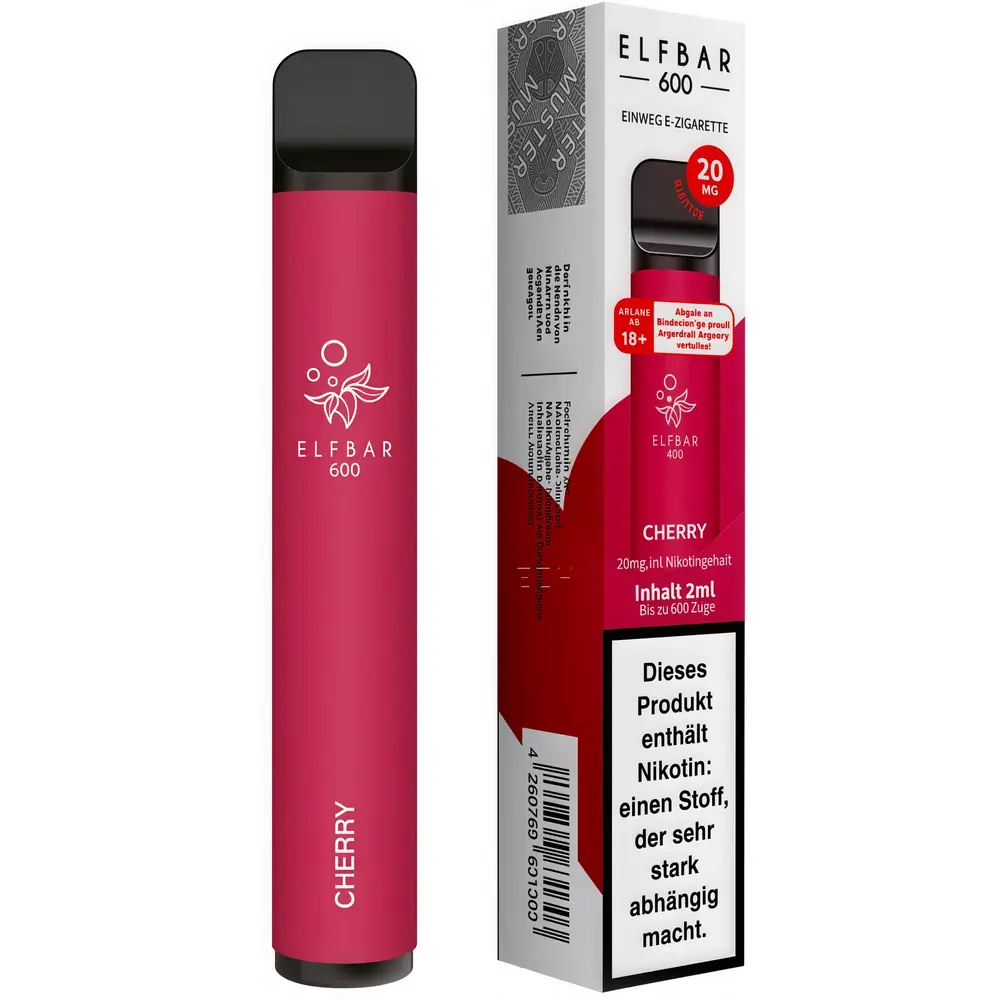 Elfbar Elfbar 600 - Cherry - 600 Züge / Nikotin 20 mg - Einweg E-Zigarette