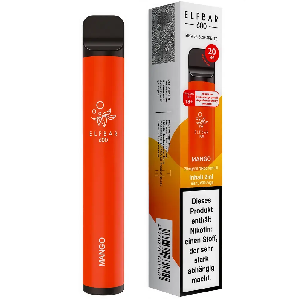 Elfbar Elfbar 600 - Mango - 600 Züge / Nikotin 20 mg - Einweg E-Zigarette