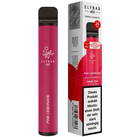 Elfbar Elfbar 600 - Pink Lemonade - 600 Züge / Nikotin 20 mg - Einweg E-Zigarette
