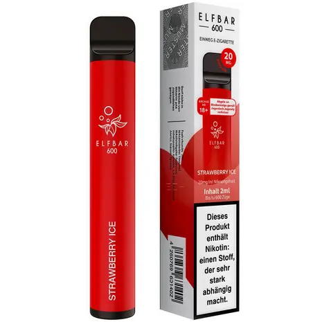 Elfbar Elfbar 600 - Strawberry Ice - 600 Züge / Nikotin 20 mg - Einweg E-Zigarette