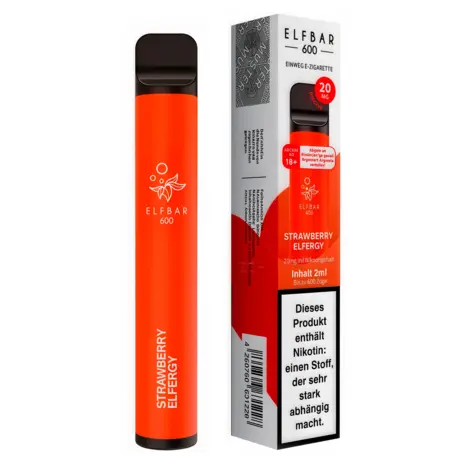 Elfbar Elfbar 600 - Elfergy Strawberry - 600 Züge / Nikotin 20 mg - Einweg E-Zigarette