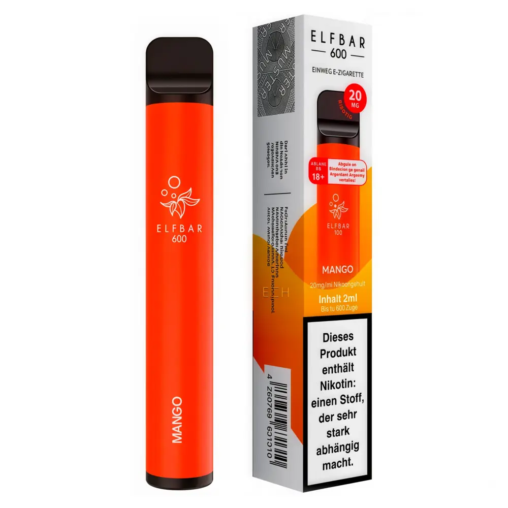 Elfbar Elfbar 600 - Mango - 600 Züge / Nikotin 20 mg - Einweg E-Zigarette