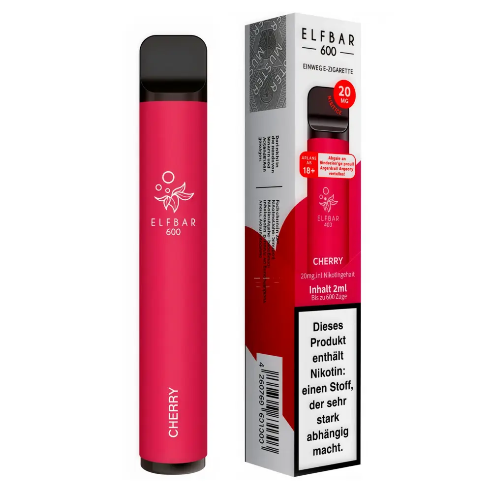 Elfbar Elfbar 600 - Cherry - 600 Züge / Nikotin 20 mg - Einweg E-Zigarette