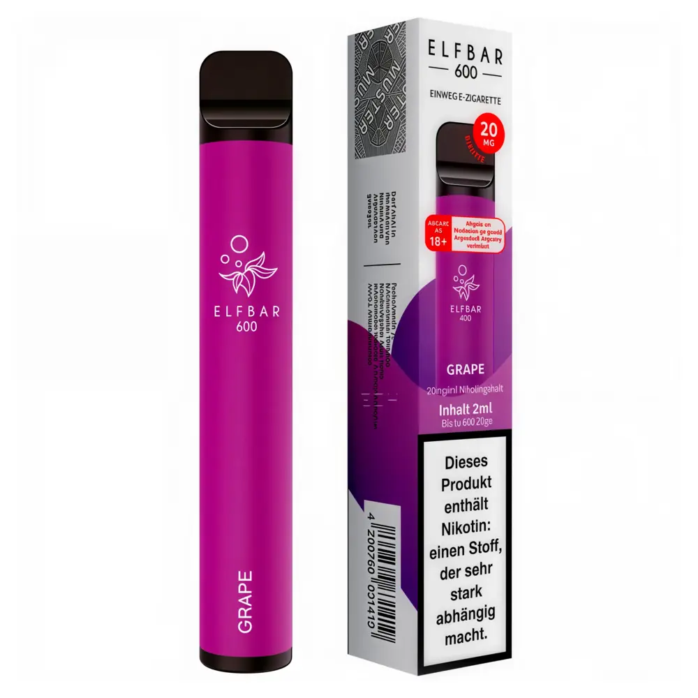 Elfbar Elfbar 600 - Grape - 600 Züge / Nikotin 20 mg - Einweg E-Zigarette