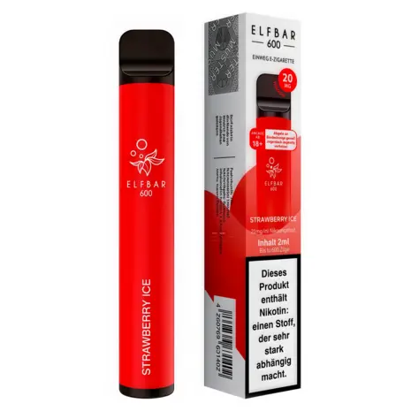 Elfbar Elfbar 600 - Strawberry Ice - 600 Züge / Nikotin 20 mg - Einweg E-Zigarette