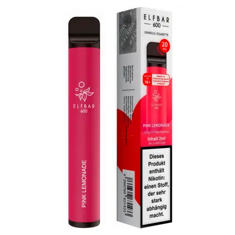 Elfbar Elfbar 600 - Pink Lemonade - 600 Züge / Nikotin 20 mg - Einweg E-Zigarette