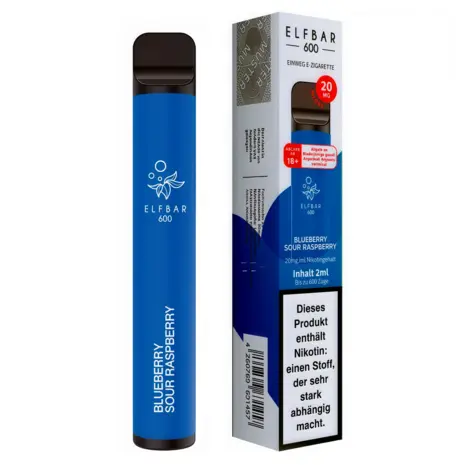 Elfbar Elfbar 600 - Blueberry Sour Raspberry - 600 Züge / Nikotin 20 mg - Einweg E-Zigarette Elfbar Elfbar 600 - Blueberry Sour Raspberry - 600 Züge / Nikotin 20 mg - Einweg E-Zigarette