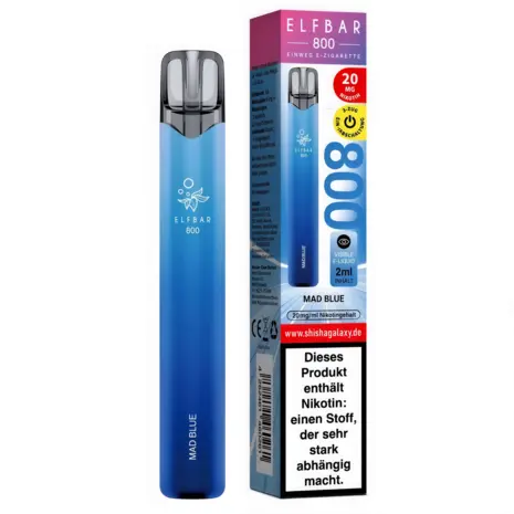 Elfbar Elfbar 800 -Mad Blue - 800 Züge / Nikotin 20 mg - Einweg E-Zigarette Elfbar Elfbar 800 -Mad Blue - 800 Züge / Nikotin 20 mg - Einweg E-Zigarette