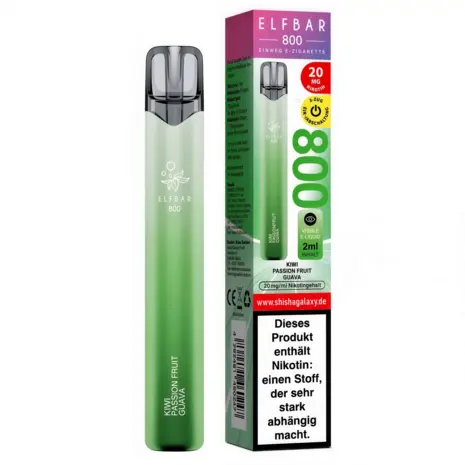 Elfbar Elfbar 800 - Kiwi Passion Fruit Guava - 800 Züge / Nikotin 20 mg - Einweg E-Zigarette