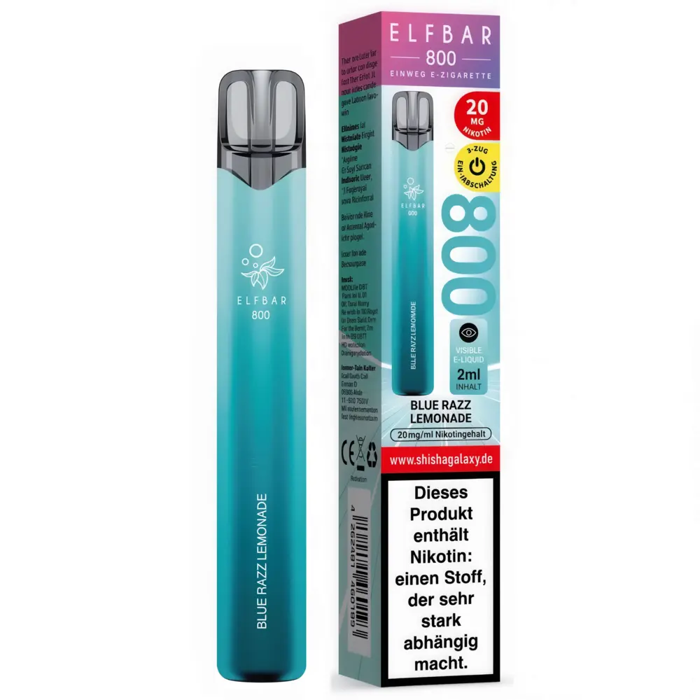 Elfbar Elfbar 800 - Blue Razz Lemonade - 800 Züge / Nikotin 20 mg - Einweg E-Zigarette