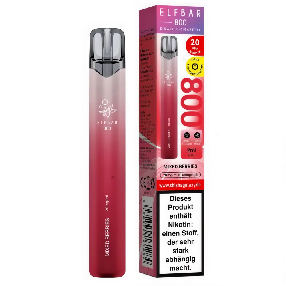 Elfbar Elfbar 800 - Mixed Berries - 800 Züge / Nikotin 20 mg - Einweg E-Zigarette