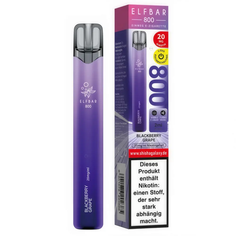 Elfbar Elfbar 800 - Blackberry Grape - 800 Züge / Nikotin 20 mg - Einweg E-Zigarette