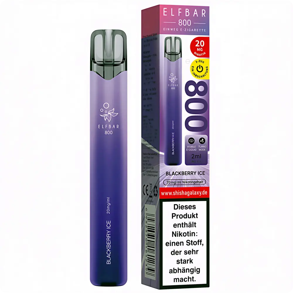 Elfbar Elfbar 800 - Blackberry Ice - 800 Züge / Nikotin 20 mg - Einweg E-Zigarette Elfbar Elfbar 800 - Blackberry Ice - 800 Züge / Nikotin 20 mg - Einweg E-Zigarette