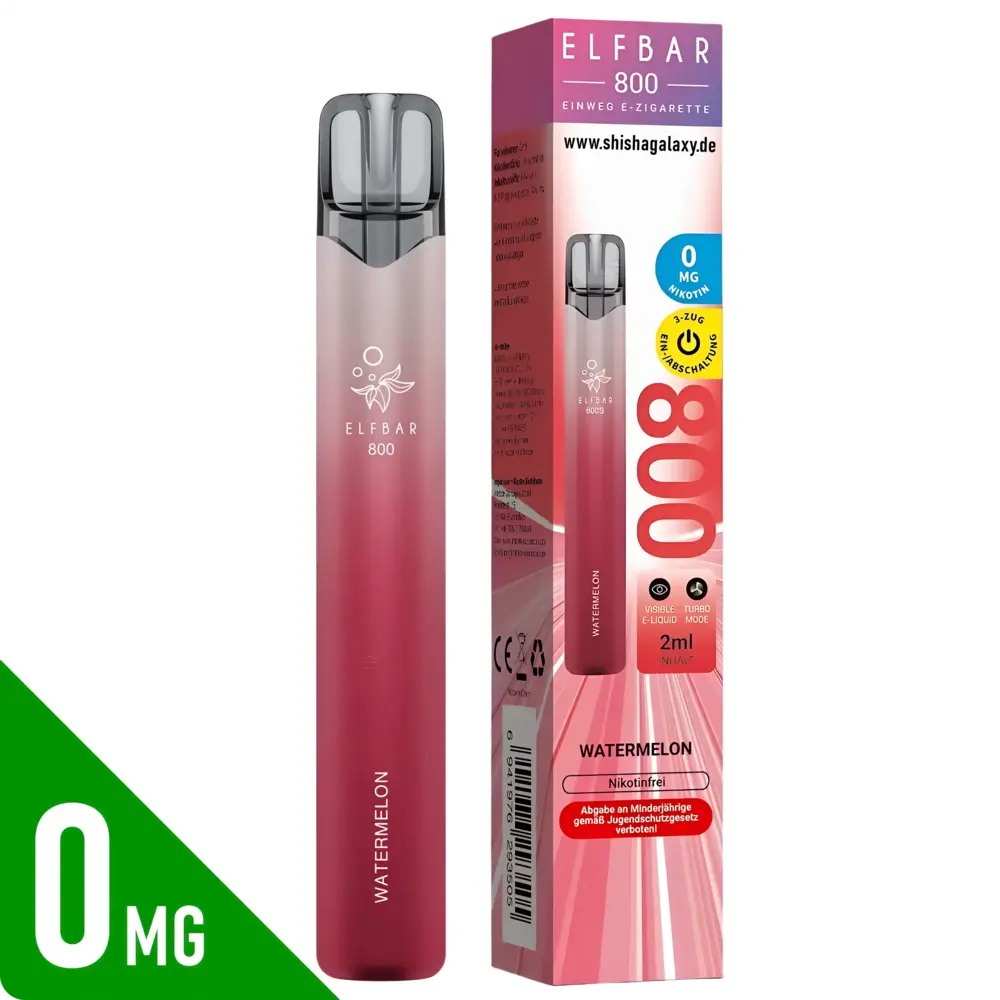 Elfbar Elfbar 800 - Watermelon - 800 Züge / Nikotinfrei - Einweg E-Zigarette