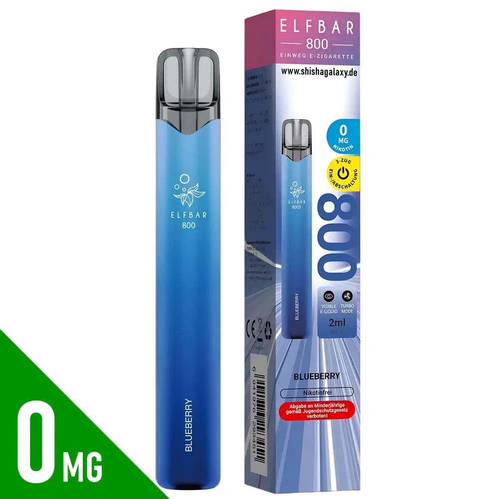 Elfbar Elfbar 800 - Blueberry - 800 Züge / Nikotinfrei - Einweg E-Zigarette