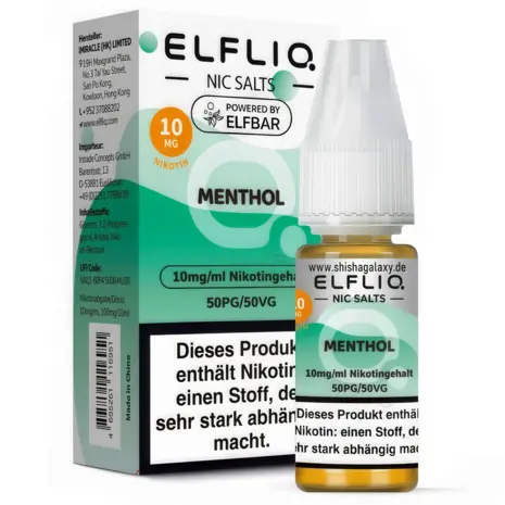 Elfliq ELFLIQ / Elfbar - Menthol - E-Liquid - Nikotin 10 mg/ml